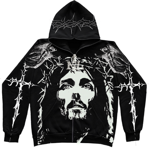 Jesus zipup hoodie